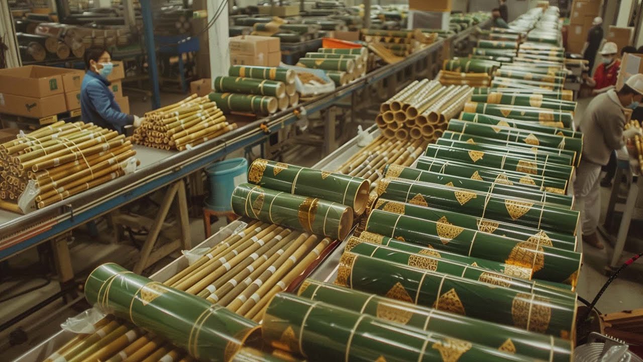 Chinese Farmers Harvest 1,000 kg of Green Bamboo Shoots | Processing in Modern Factories