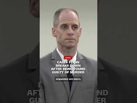 Caleb Flynn breaks down after being found guilty of murder
