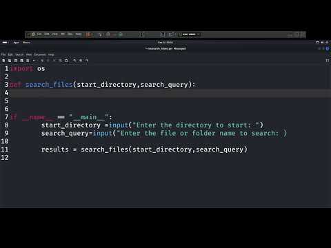 File Search By Python Python Scripting File Or Directory Search By Python Scripting Kali Linux