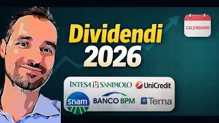 DIVIDENDI 2026: La Pioggia di Soldi su Borsa Italiana! 🤑 (Calendario e Importi)