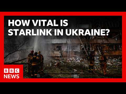 Why is Elon Musk's Starlink internet so important on the battlefield in Ukraine? | BBC News