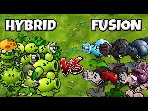 PVZ 1 Hybrid vs PVZ 1 Fusion Challenge - All Peashooter Plant vs 1 Football Zombie - Who Will Win?