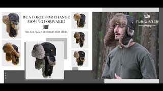 Lamb Leather Rabbit Fur Aviator Trapper Hat