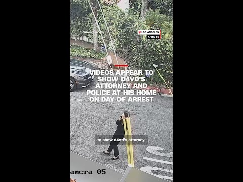 Videos appear to show d4vd's attorney and police at his home on day of arrest