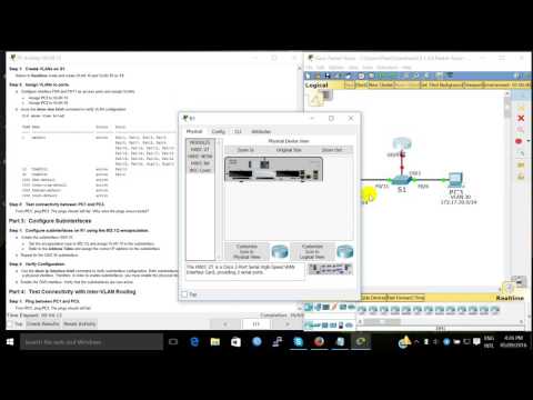 Packet Tracer – Configuring Router on a Stick Inter VLAN Routing - Cisco Inter Vlan