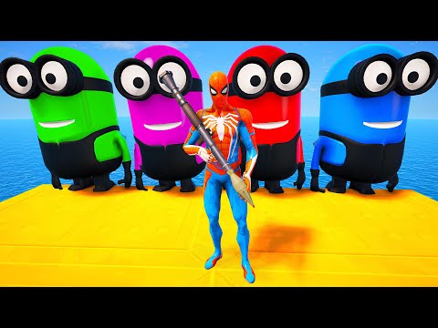 GTA 5 Funny/Crazy Jump Compilation / minion & Spider-Man (GTA V Fails Funny Moments)