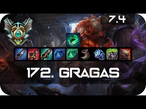 Master Gragas Jungle vs Lee Sin Season 7 s7 Patch 7.4 2017 Gameplay Guide Build Normals