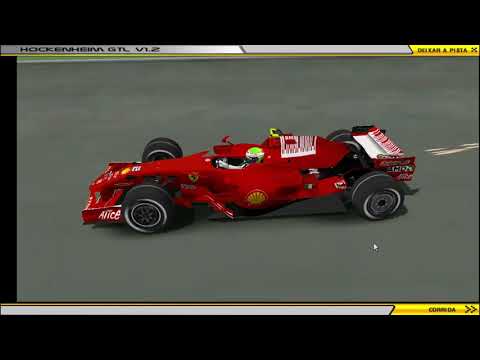 Acelerando a Ferrari F2008 de Felipe Massa em Hockenrein