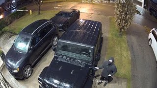 A video captures police intervening in an attempted auto theft outside a residence in Toronto