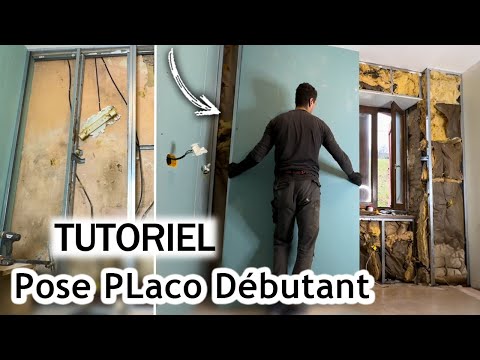 How to install a BA13 placo panel? (Frame + Plasterboard)