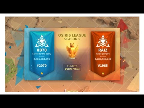 Osiris League S5 : XB70 vs RAIZ | Realm of Bastet — Playoffs Quarterfinals | Rise of Kingdoms