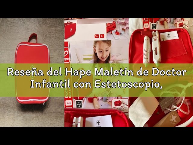 Vídeo relacionado con Maleta Médica Infantil de Madera,Kit Medico Infantil con Estetoscopio Real, Bata, Bolsa Médica, Termómetro y Jeringa,Juguete Educativo para Niños de 3+ Años