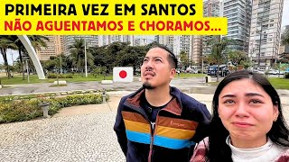 Primeira vez em Santos, não aguentamos e choramos...