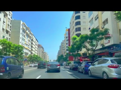 Driving in Streets City of Tanger 2022 , Morocco Africa [4k HDR] Person Walking