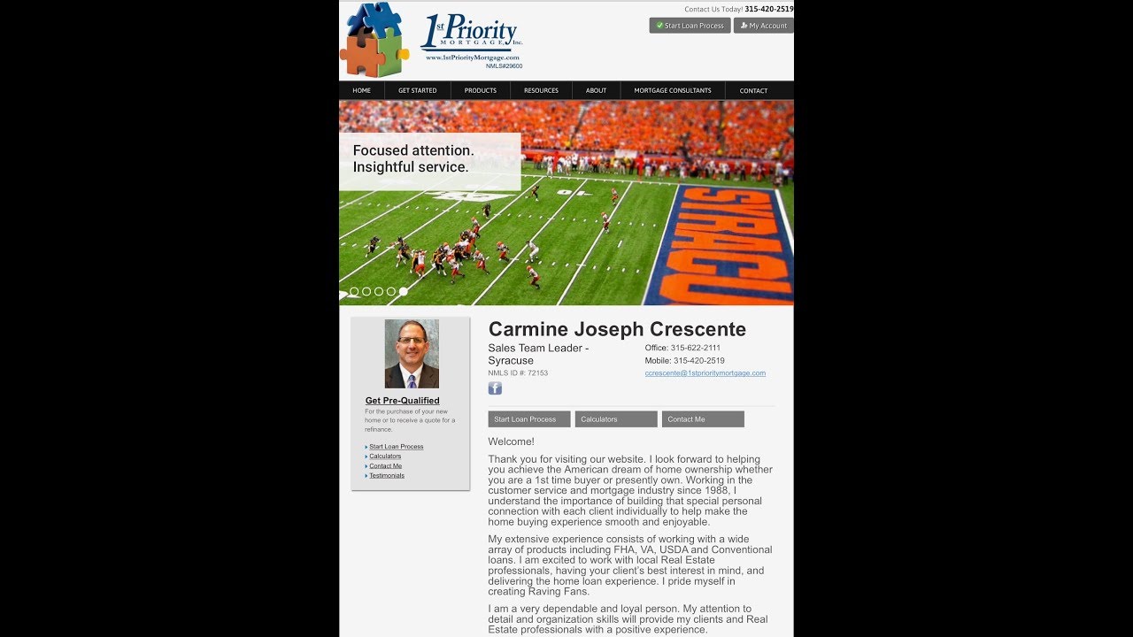 Carmine Crescente with 1st Priority Mortgage