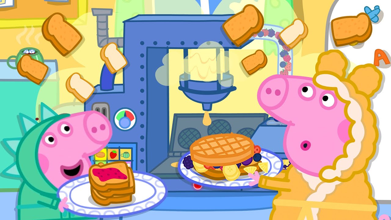 Peppa Pig Português Brasil 🍳 Café da Manhã Automático 🧇 NOVO Contos da Peppa Pig