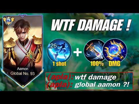“WTF DAMAGE 😱 | GLOBAL AAMON ONE-SHOT BUILD! (MLBB)”