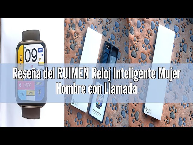 Vídeo relacionado con RUIMEN Reloj Inteligente Mujer Hombre con Llamada,1,85" Smartwatch con Pulsómetro,Podómetro,Oxímetro,Monitor Sueño,Esfera de Reloj Personalizada,Impermeable IP68 Pulsera de Actividad para iOS Android