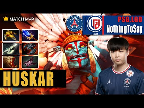 Huskar Mid | PSG.LGD.NothingToSay | HOW TO WIN YOUR MID LANE WITH HUSKAR | 7.32b Gameplay Highlights