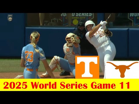 #7 Tennessee vs #6 Texas Softball Highlights, 2025 NCAA World Series Game 11