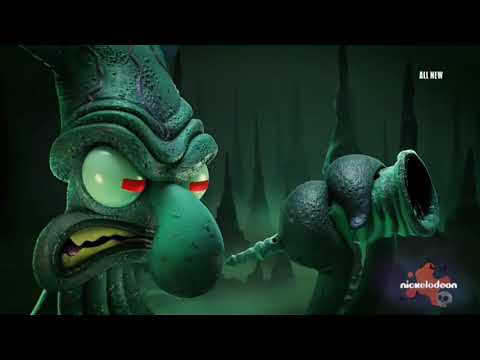 Squidward's Giant Squid Ancestor in Rock Bottom - SpongeBob Go Fetch!