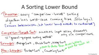 Download the video "8   6   Omegan log n Lower Bound for Comparison Based Sorting Advanced   Optional 13 min"