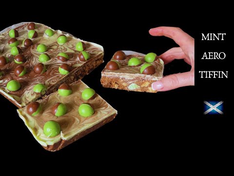 Mint Aero Tiffin | Easy Mint Chocolate Traybake