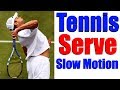 Tennis Serve In Slow Motion | Kick Serve | Slice Serve | Flat Serve