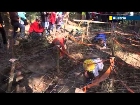 Austrian Obstacle Course: Thousands participate in 2013 'Wild Pig' endurance race in Obertriesing