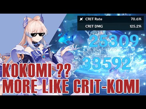 CRIT KOKOMI BUILD!! 70% Crit Rate!! Meme Build // Genshin Impact
