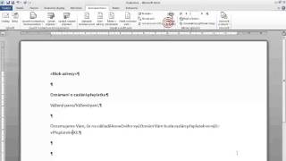 Word 2010 - Vkládání slučovacích polí