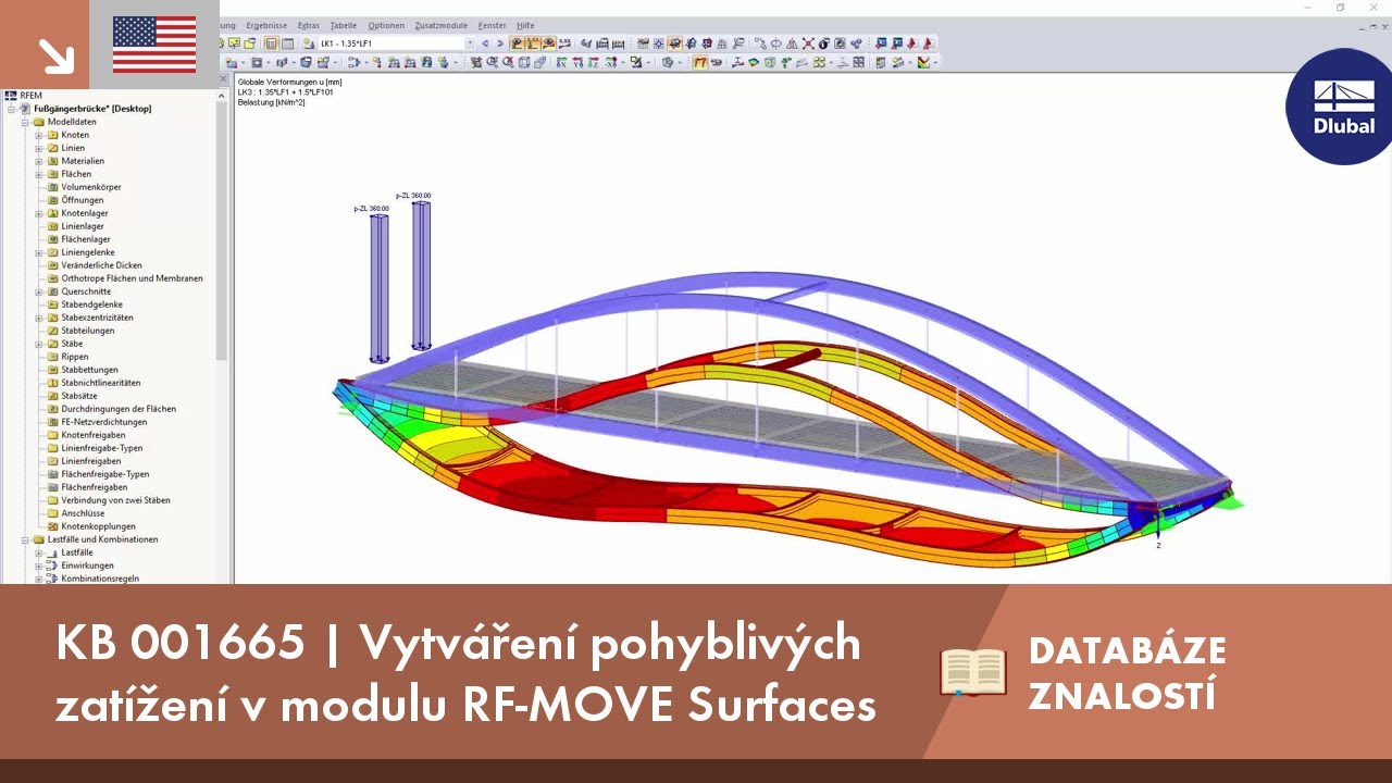 KB 001665 | Vytváření pohyblivých zatížení v modulu RF-MOVE Surfaces