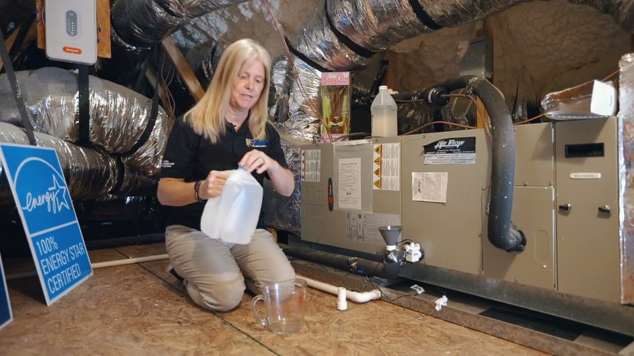 NEW HVAC Maintenance  - Flushing the Condensate Line