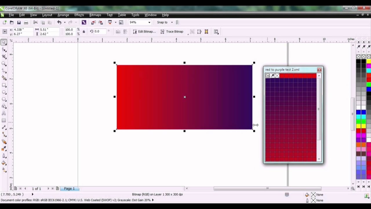 Creating a Printable Custom Palette from a Gradient