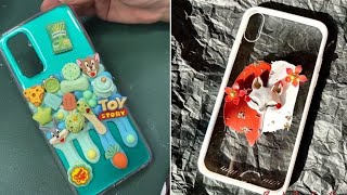 DIY Creative Mobile phone Casing design | How to draw cute kawaii handphone case deco compilation