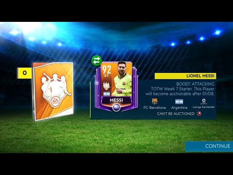 FIFA MOBILE 2019 BEST PACK EVER! 92 MESSI IN A PACK