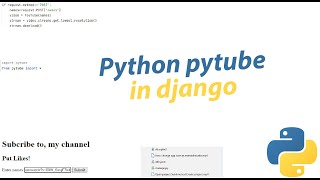 Downoloading youtube video Django python