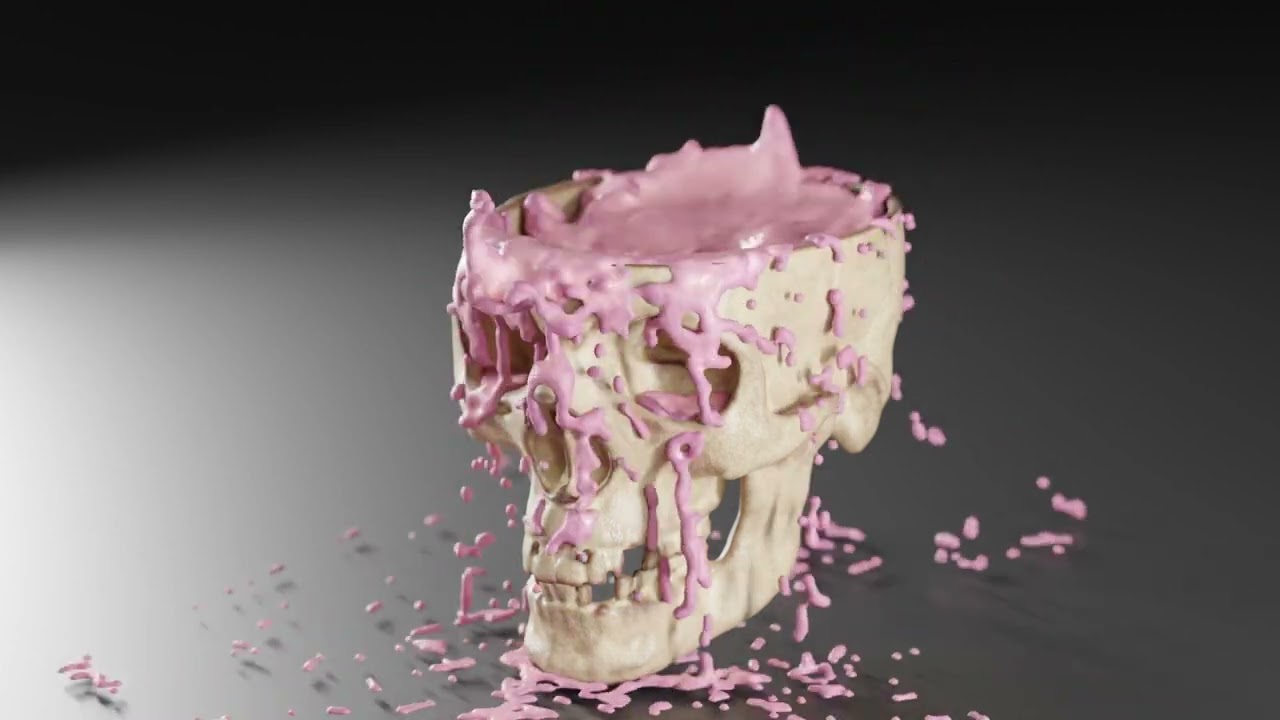 液体脑动画 3D 模型