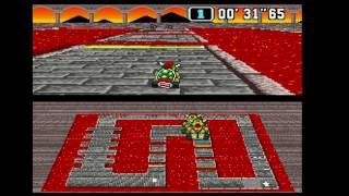Super Mario Kart (SNES) - Bowser Castle 1 in 1'29''88