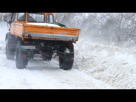 Schneesturm Daisy in Prohn 1/4 (5 km vor Stralsund)
