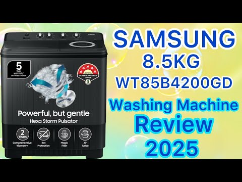 Thumbnail for Latest Samsung Semi Automatic Washing Machine Review 2025 |Samsung 8.5Kg washing machine WT85B4200GD