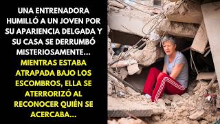 UNA ENTRENADORA HUMILLÓ A UN CHICO POR SU APARIENCIA DELGADA Y SU CASA SE DERRUMBÓ MISTERIOSAMENTE..