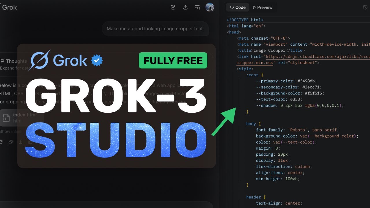 XAI's Grok Studio: RIP Bolt & V0! Grok's NEW & FULLY FREE AI Coder is INSANE!