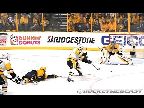 Pekka Rinne Fantastic Save vs Penguins - Finnish Commentary - SCF Game #4 2017 (HD)