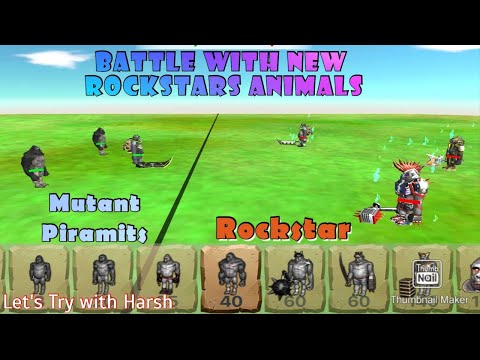 Rockstars Battle in New Rock Roll Event | All Units vs Rockstars | Mutant Apes vs Rockstars | arbs |