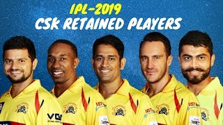 IPL 2019 CSK Retained Players List| Chennai Super Kings|