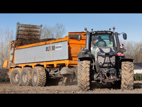 Deutz-Fahr 9TTV Warrior & Dezeure Combispreader | spreading manure XXL | De Gelder-Thiré