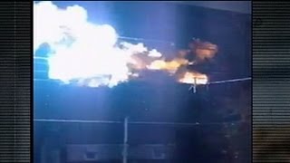 Fireball on Suburban Power Lines Caught on Tape