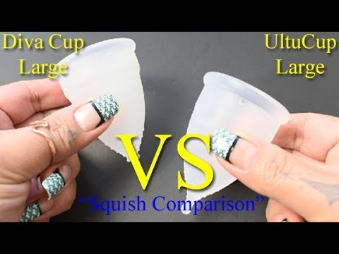 Diva Cup vs UltuCup Lg "Squish" - Menstrual Cups