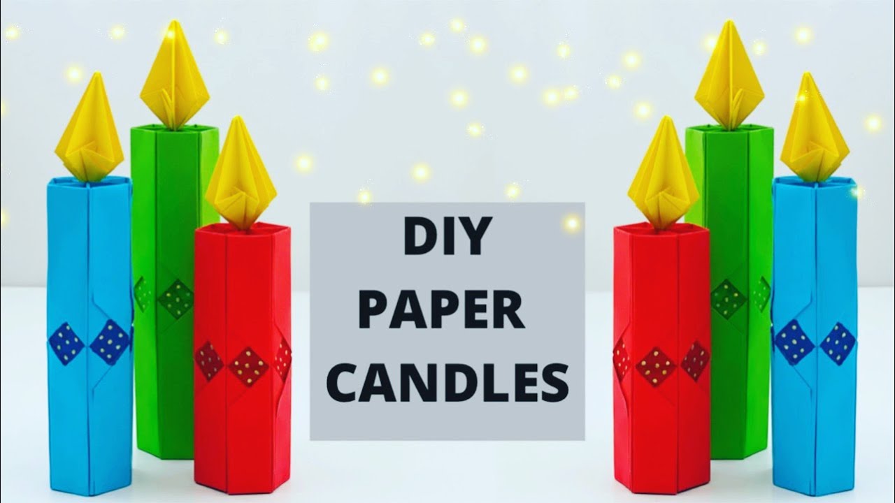DIY PAPER CANDLES / Paper Craft /Candle Decor / Candle Making / Candle Decoration For Christmas